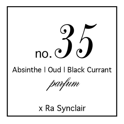 Fragrance no. 35 Black Currant + Oud